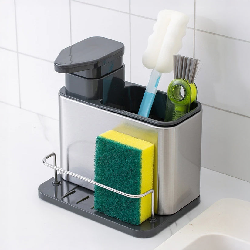 Geariva Stainless Steel 3-in-1 Sink Soap Dispenser