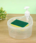 Double Layer 2 in 1 Liquid soap Dispenser with Pump and Sponge