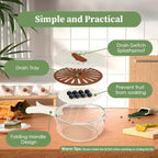 Foldable Vegetable Washing Basket With Drain Lid (L-22 cm)