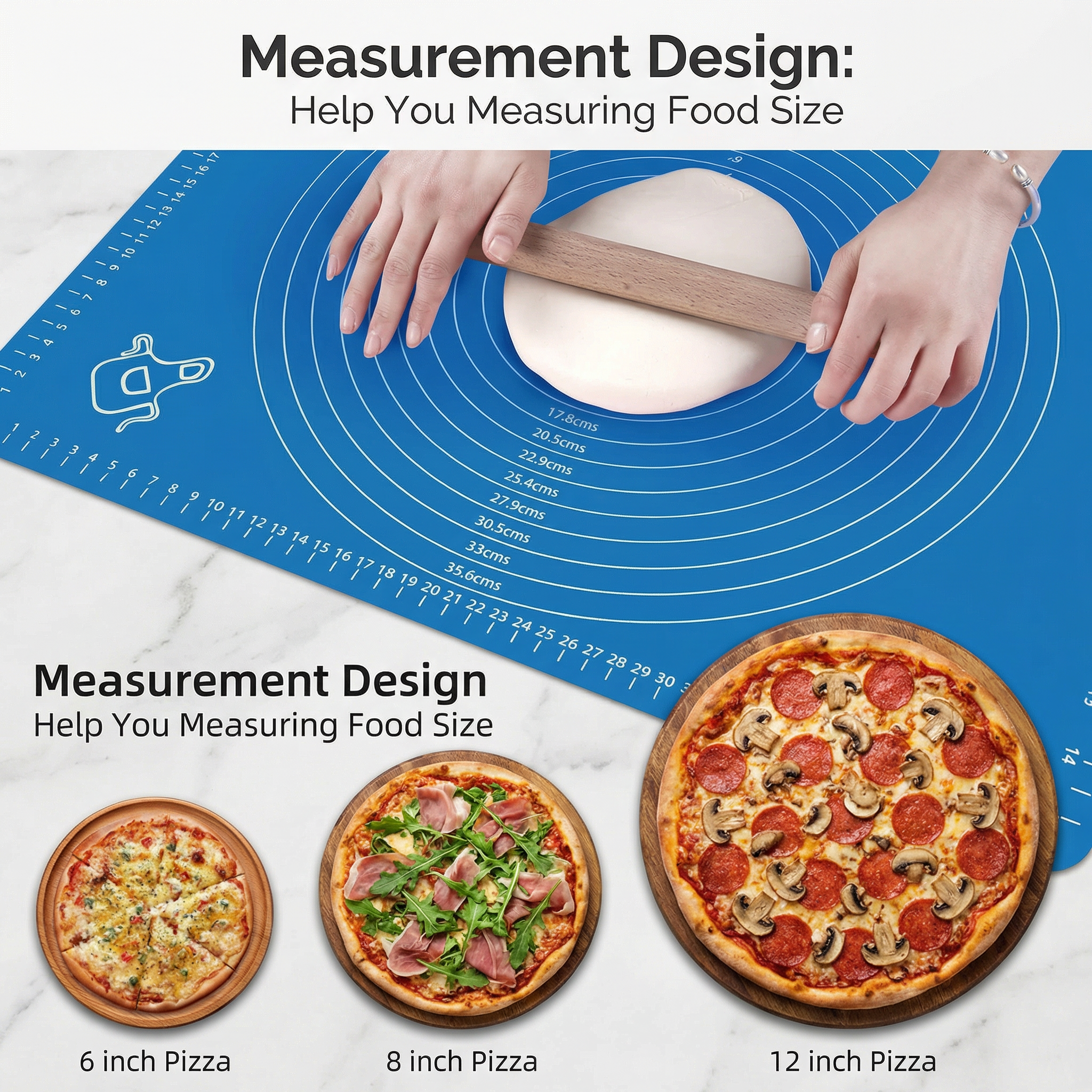 Non-Slip Silicone Baking & Dough Rolling Mat