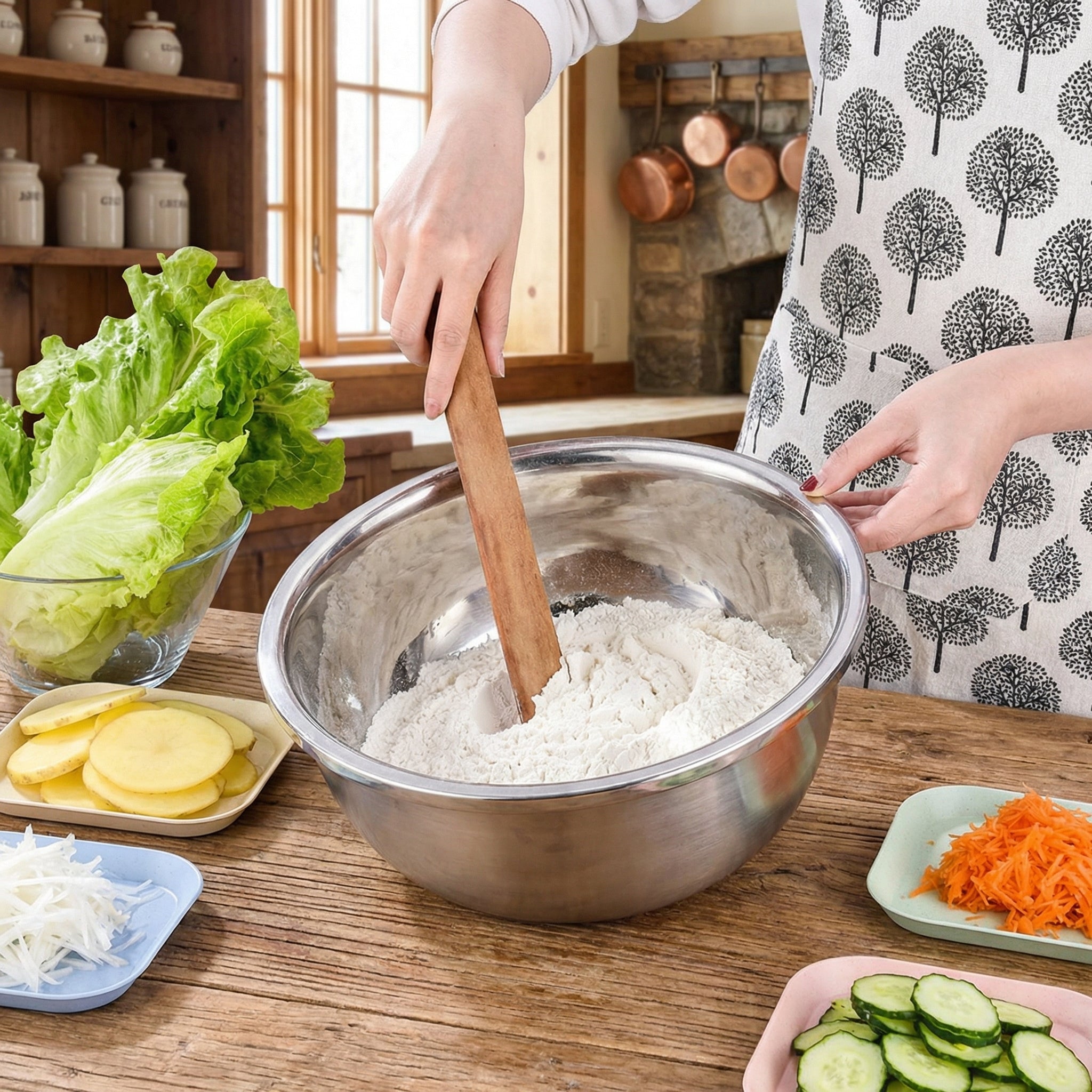 Geariva Stainless Steel Grater Bowl With Colander Set