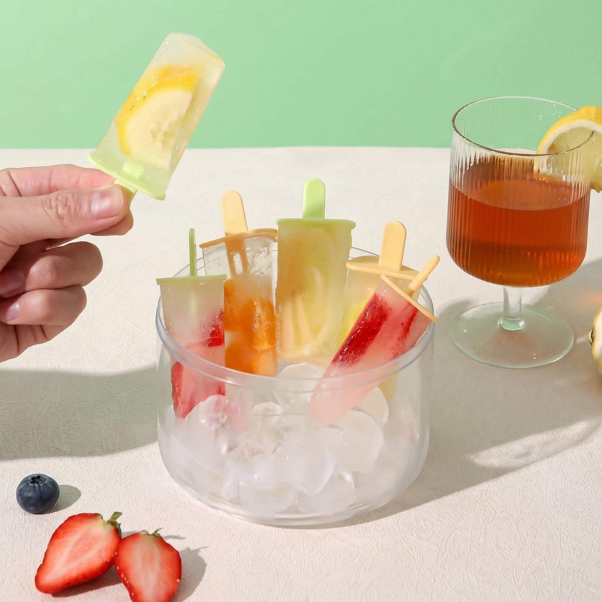 Geariva Popsicle Mold Tray With 8 Ice Cream Slots