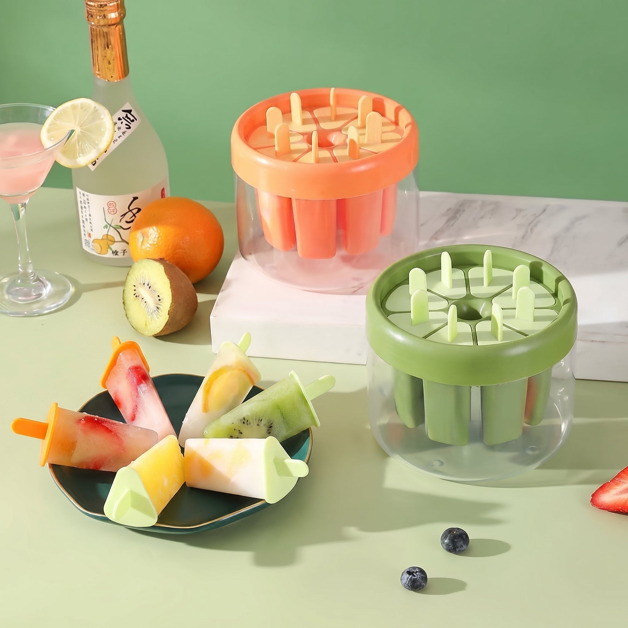 Geariva Popsicle Mold Tray With 8 Ice Cream Slots